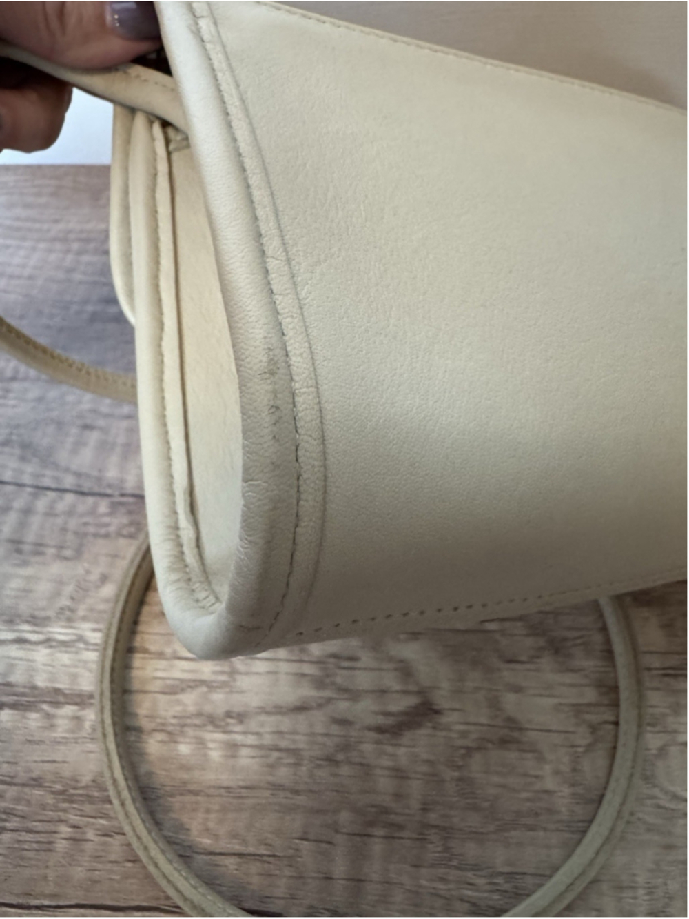 Vintage Coach Christie 9892 Bone Leather USA Minimalist Crossbody Bag - Picture 8 of 16